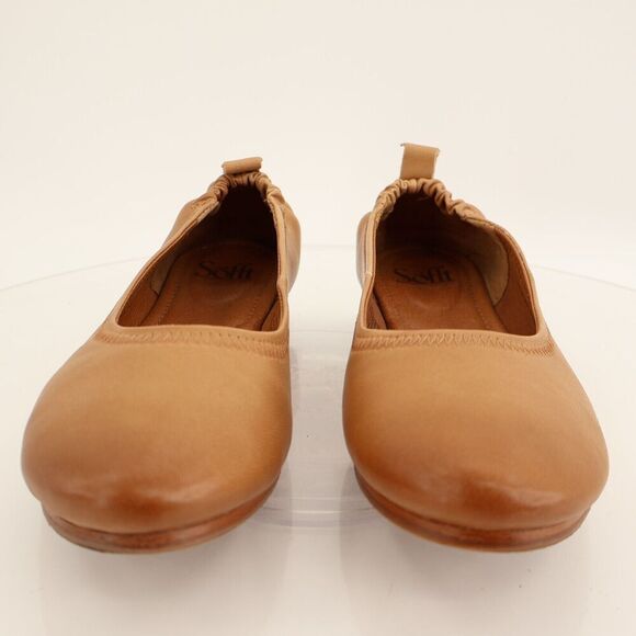 Sofft Kenni Ballet Flat Shoes Women's 8.5M Brown Leather Comfort Slip On Loafers - Picture 3 of 11